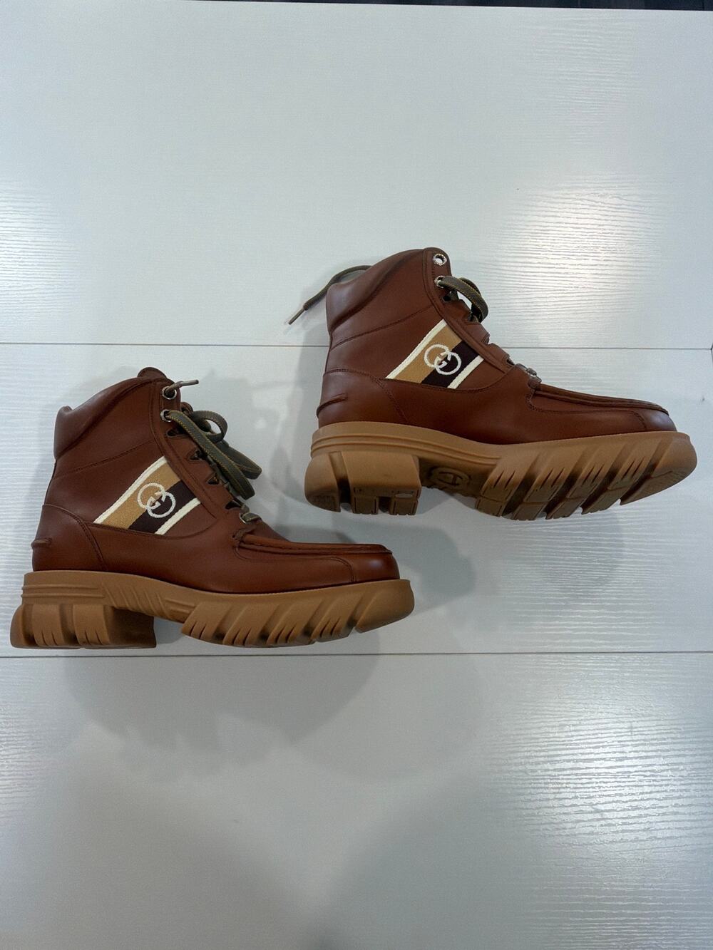 Gucci Quebec Calfskin Boots Men's Size 6